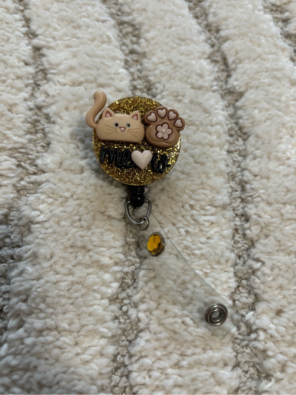 Cat themed badge holder